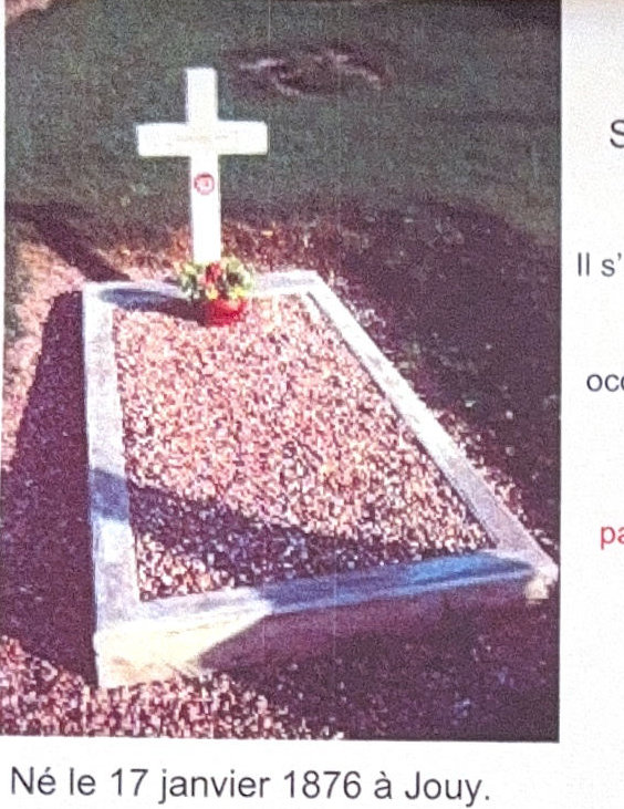 Sa tombe au cimetière de Jouy